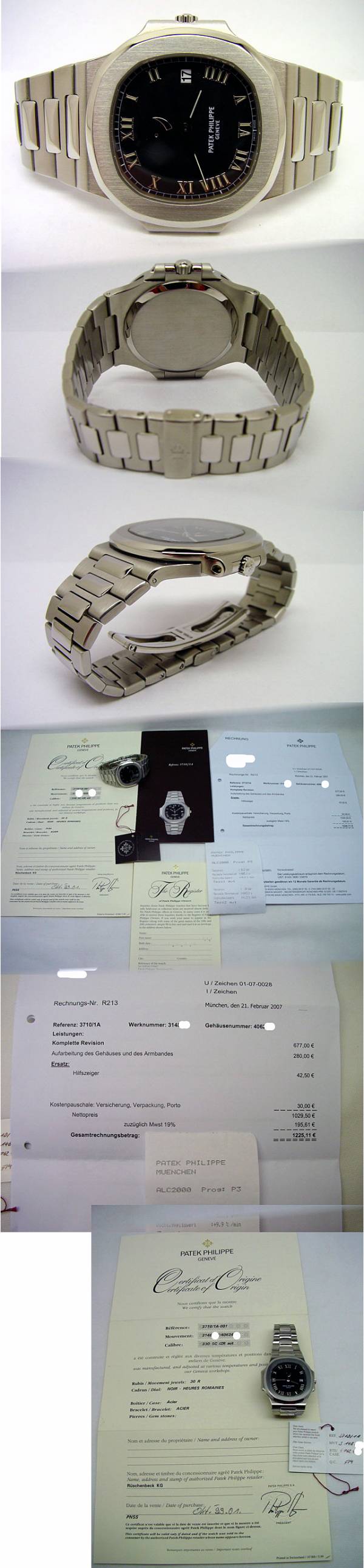 Patek Philippe NAUTILUS Jumbo 3710 mit Gangreserve